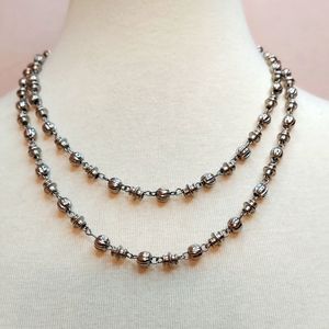 ‼️3 for $20‼️  Silver-tone Metal Beaded Double Strand Fashion Necklace